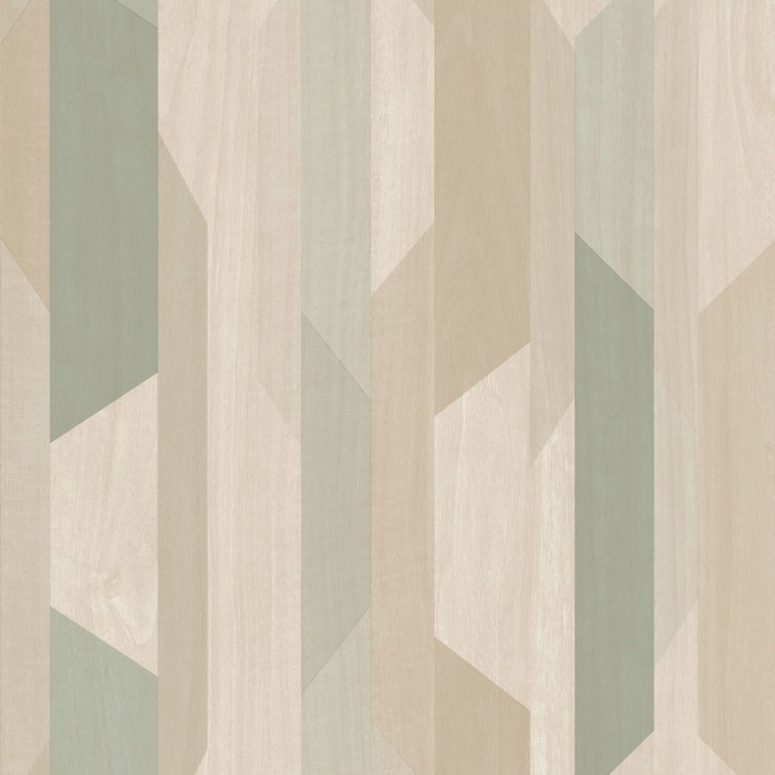Papeldecor|Papel pintado geométrico efecto madera estilo escandinavo|Imitacion Madera