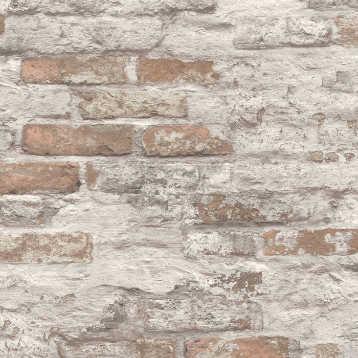 Papeldecor|Papel pintado ladrillo marrón industrial|Imitacion Ladrillo