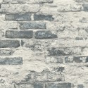 Papeldecor|Wallpaper black brick with plaster|Brick Imitation