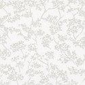 Papeldecor|Wallpaper white flowers with silver leaves|Wallpaper