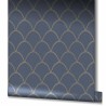 Papeldecor|Blue and gold arched wallpaper with glitter detail|Wallpaper
