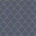 Papeldecor|Tapete Bögen Blau und Gold mit Glitzer|Tapeten