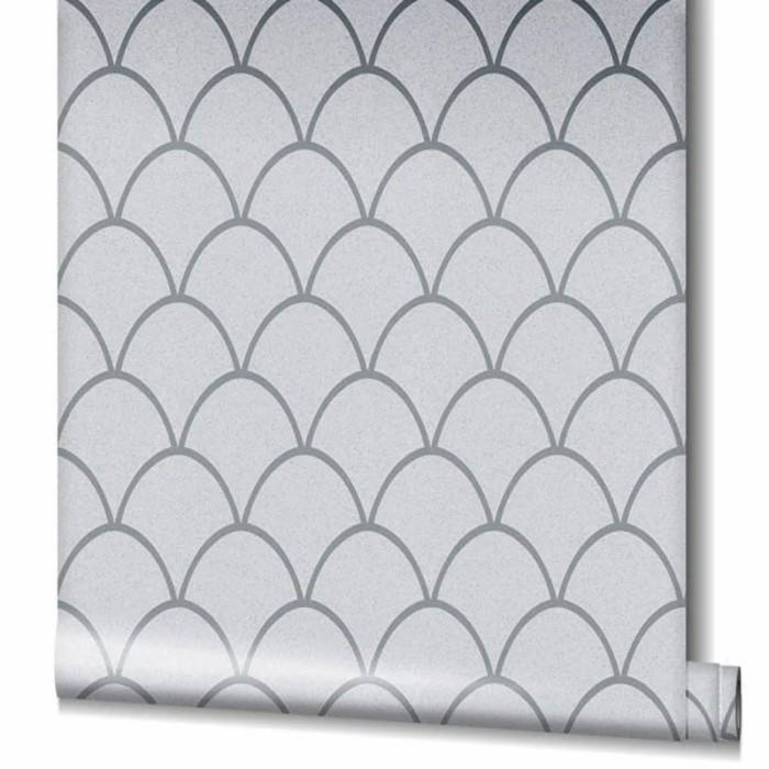 Papeldecor|Modern wallpaper metallic silver-gray with glitter|Wallpaper