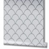 Papeldecor|Papier peint moderne gris argent métallisé avec paillettes|Papier Peint