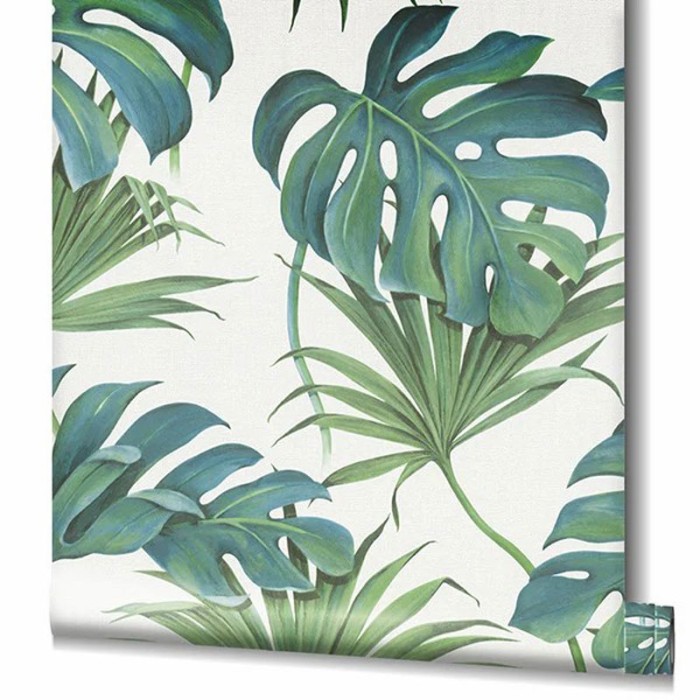 Papeldecor|Papier peint grandes feuilles de jungle tropicales vertes|Papier Peint