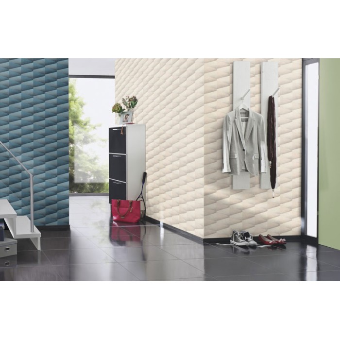 Rasch|Wallpaper grey and white sophisticated 3D effect|3D Effect