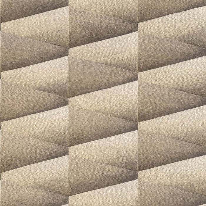 Rasch|Papel pintado efecto 3D beige y dorado elegante|Papel Pintado