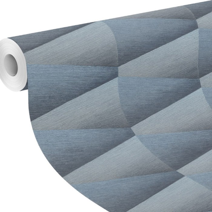 Papel pintado moderno conos azules efecto 3D - Rasch Composition 554656