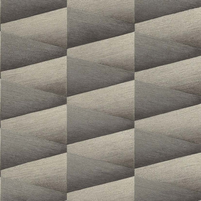 Rasch|Papel pintado conos 3D grises tonos modernos|Efecto 3d