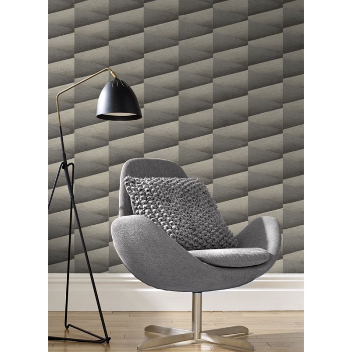 Rasch|Wallpaper grey 3D cones modern tones|3D Effect