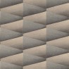 Rasch|Papier peint 3D cônes gris et brun style moderne|Effet 3D