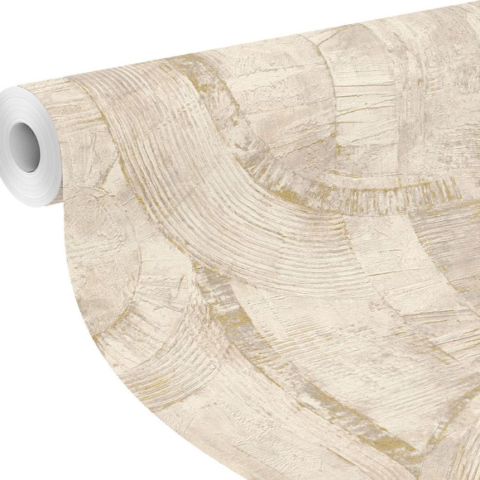 Rasch|Tapete Putz grau beige gold glänzend|Industriell