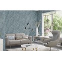 Rasch|Wallpaper blue wall with decorative plaster texture|Factory Style