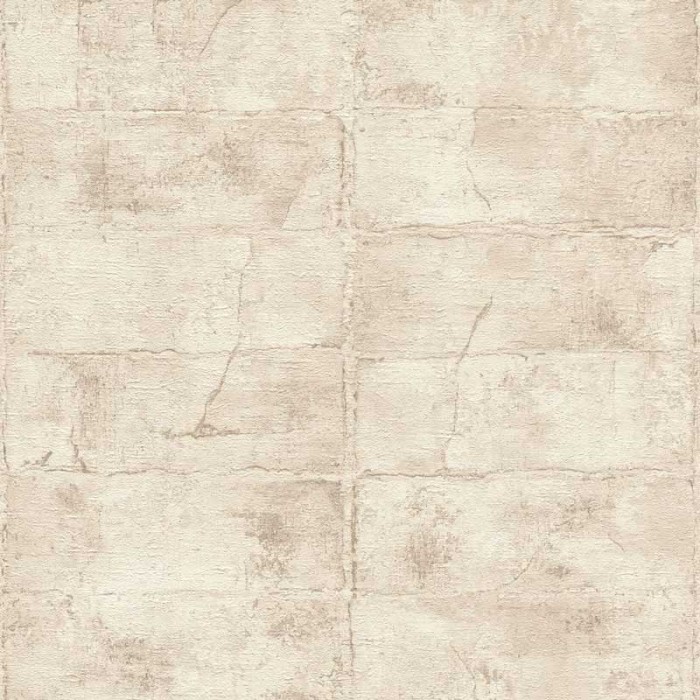 Papel pintado mampostería industrial beige y gris moderno - Rasch Concrete 520132