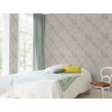 Rasch|Tapete grauer Beton florale Muster|Tapeten