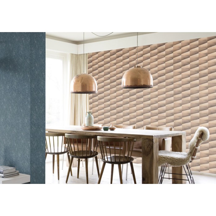 Papeldecor|Natural and elegant beige and gold 3D effect wallpaper|Wallpaper