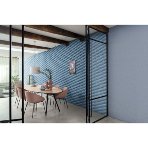 Marburg|Wallpaper modern green 3D wood blocks|3D Effect 2