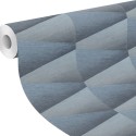 Papeldecor|Moderne Tapete mit konischen blauen Formen und 3D-Effekt|Tapeten