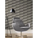 Papeldecor|Papier peint tons gris modernes avec formes de cônes 3D|Papier Peint