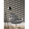 Papeldecor|Papier peint tons gris modernes avec formes de cônes 3D|Papier Peint