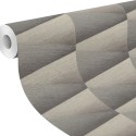 Papeldecor|Graue moderne Tapete mit 3D-Kegel-Formen|Tapeten
