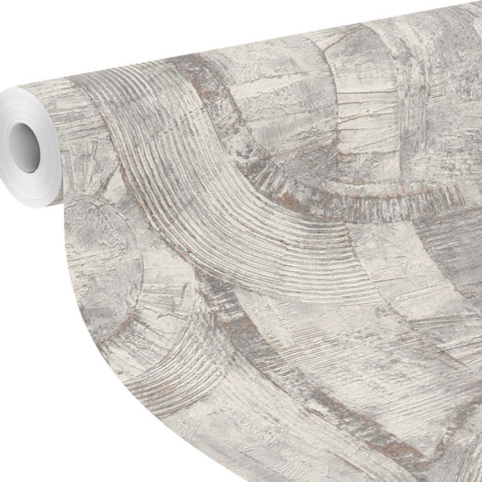 Papeldecor|Papier peint stuc abstrait de plâtre avec texture grise|Papier Peint
