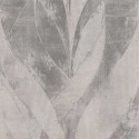Papeldecor|Papel pintado efecto hormigón gris con hojas grandes entrelazadas|Papel Pintado