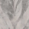 Papeldecor|Grey concrete wallpaper with large intertwined leaves|Wallpaper