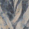 Papeldecor|Blaue Blumentapete mit Putz- und Betonstruktur|Tapeten
