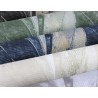 Papeldecor|Blaue Blumentapete mit Putz- und Betonstruktur|Tapeten