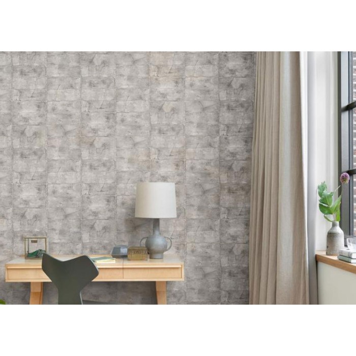 Papeldecor|Beton- und Zementwandtapete in Grau mit grober Struktur|Steinimitat