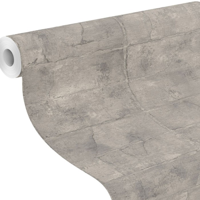 Papeldecor|Grey cement and concrete wall wallpaper with rough texture|Stone Imitation