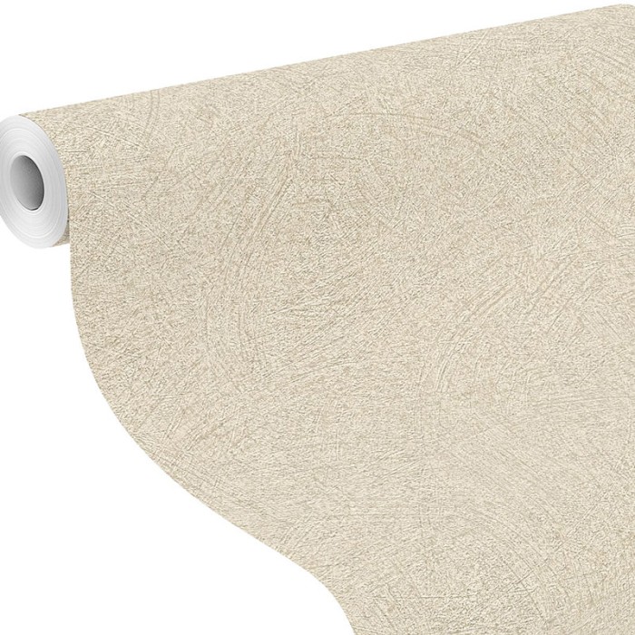 Papeldecor|Wandtapete mit strukturierter Putzoptik in Beige mit Glanz|Tapeten