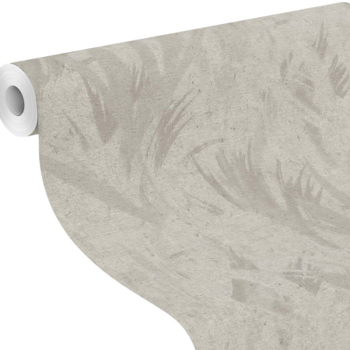 Papeldecor|Papier peint effet béton avec feuilles et motifs floraux|Papier Peint