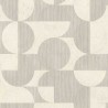 Papeldecor|Papier peint béton beige crème avec cercles et touche rétro|Papier Peint