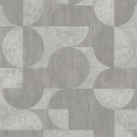 Papeldecor|Grey circles on concrete wall effect wallpaper|Wallpaper