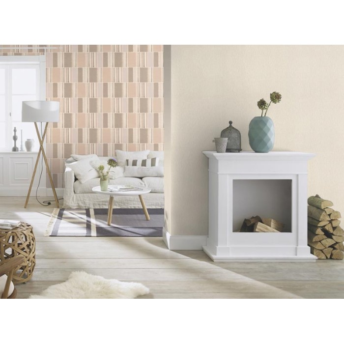 Rasch|Wallpaper beige silver linen natural shine|Wallpaper
