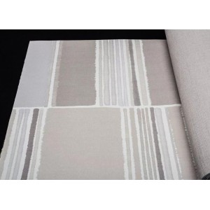 Casamance|Papier peint lin vert avec feuilles brodées|Papier Peint 2