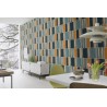 Rasch|Wallpaper stripes and rectangles multicolour watercolour|Wallpaper