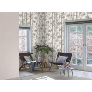 Rasch|Papier peint bambou oriental textile beige et gris|Papier Peint 2