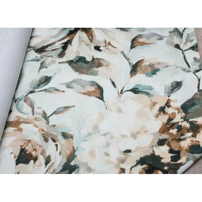 Rasch|Papier peint fleurs aquarelle pivoines tons verts|Papier Peint