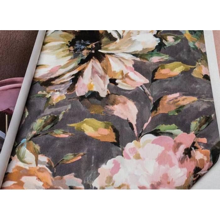 Rasch|Wallpaper large flowers watercolour pink and grey|Wallpaper