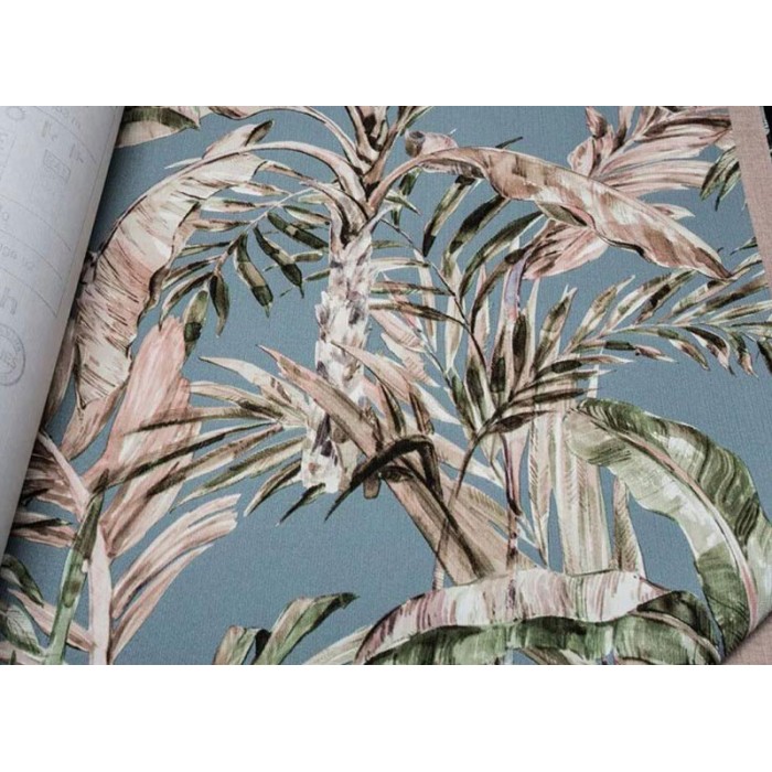 Rasch|Papier peint tropical palmiers bananiers bleus|Papier Peint