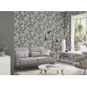 Rasch|Wallpaper tropical palms banana leaves blue green|Wallpaper