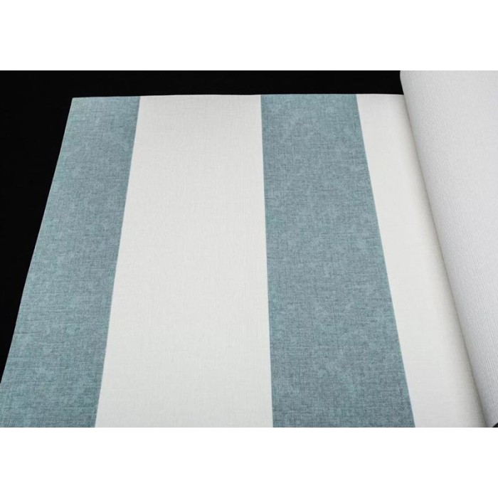 Rasch|Wallpaper wide stripes green and cream elegant|Wallpaper