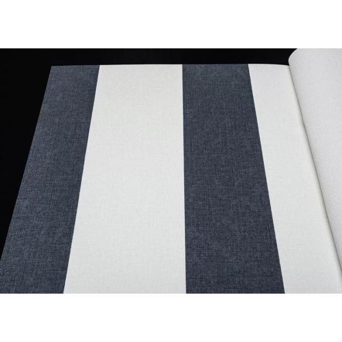 Rasch|Tapete breite Streifen weiß schwarz modern|Tapeten