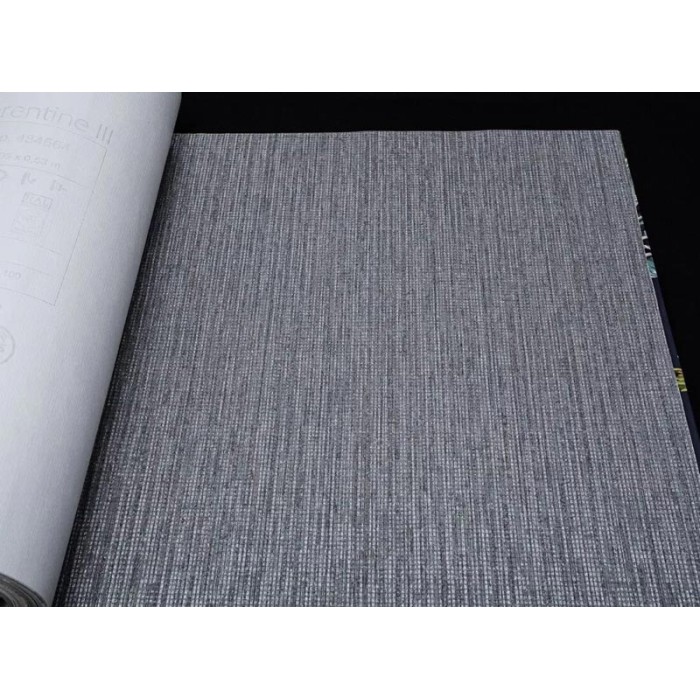 Papeldecor|Wallpaper linen effect grey-silver gloss|Wallpaper