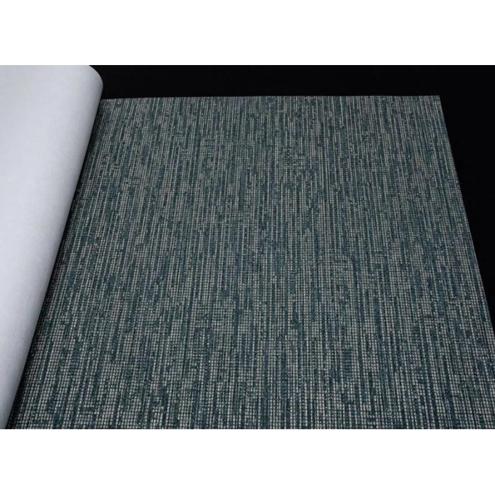 Papeldecor|Tapete Leinenoptik Grün-Gold glänzend|Tapeten