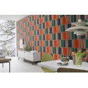 Papeldecor|Papier peint moderne rectangles effet aquarelle multicolore|Papier Peint
