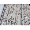Papeldecor|Oriental bamboo wallpaper with textile effect in beige and grey|Wallpaper